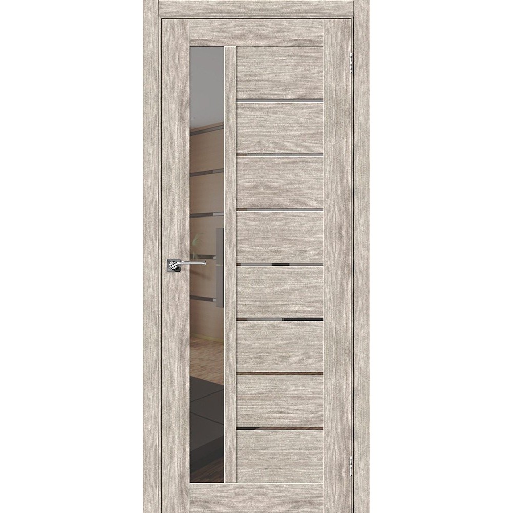 Межкомнатная дверь Порта-27 Cappuccino Veralinga/Mirox Grey