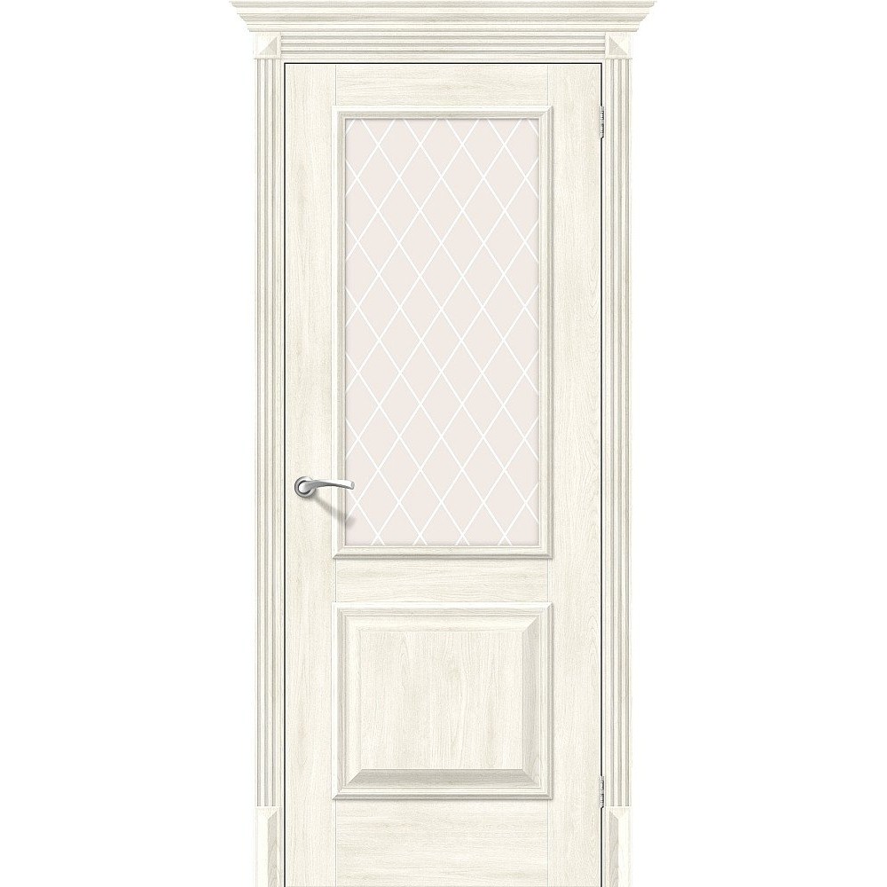 Межкомнатная дверь Классико-13 Nordic Oak/White Сrystal