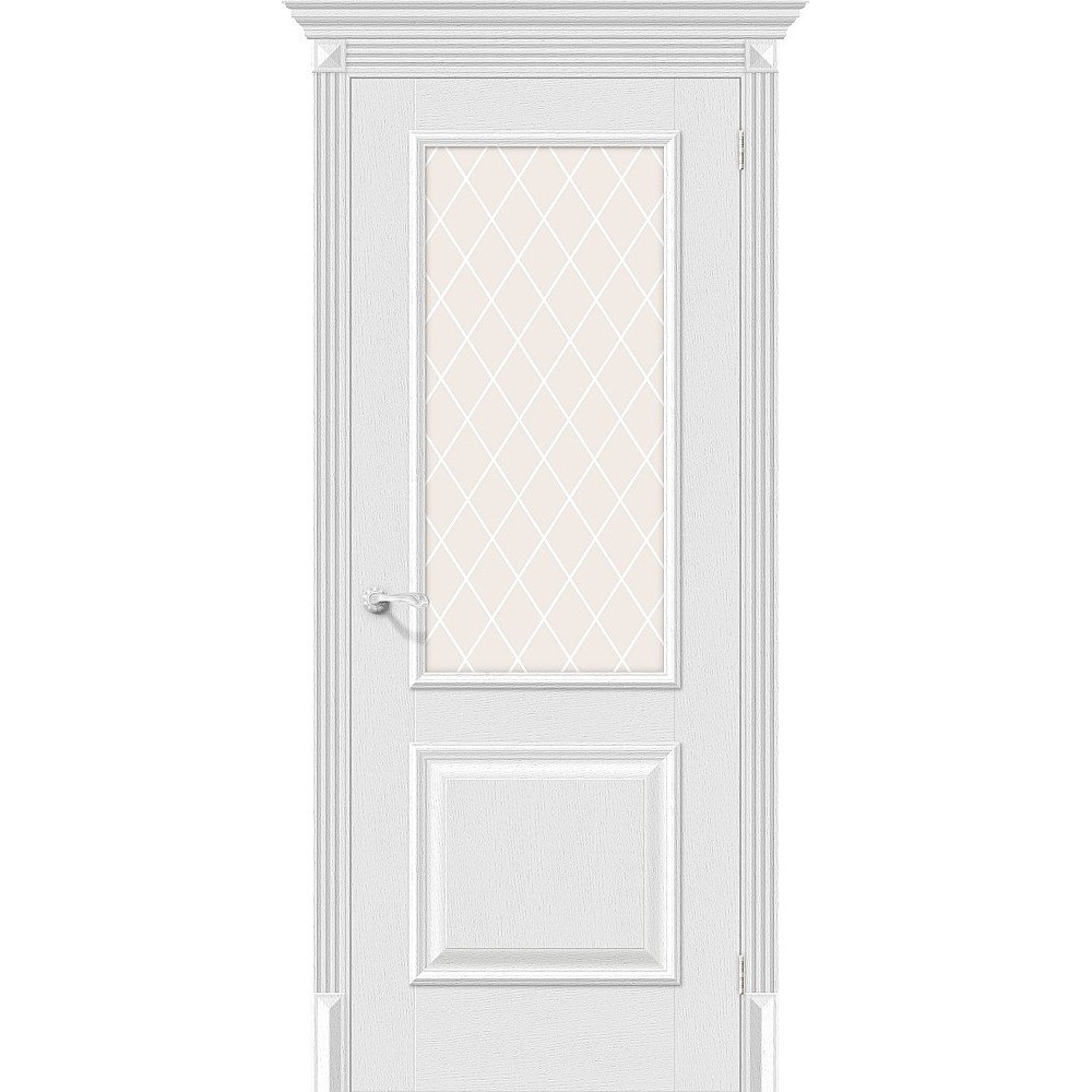 Межкомнатная дверь Классико-13 Virgin/White Сrystal