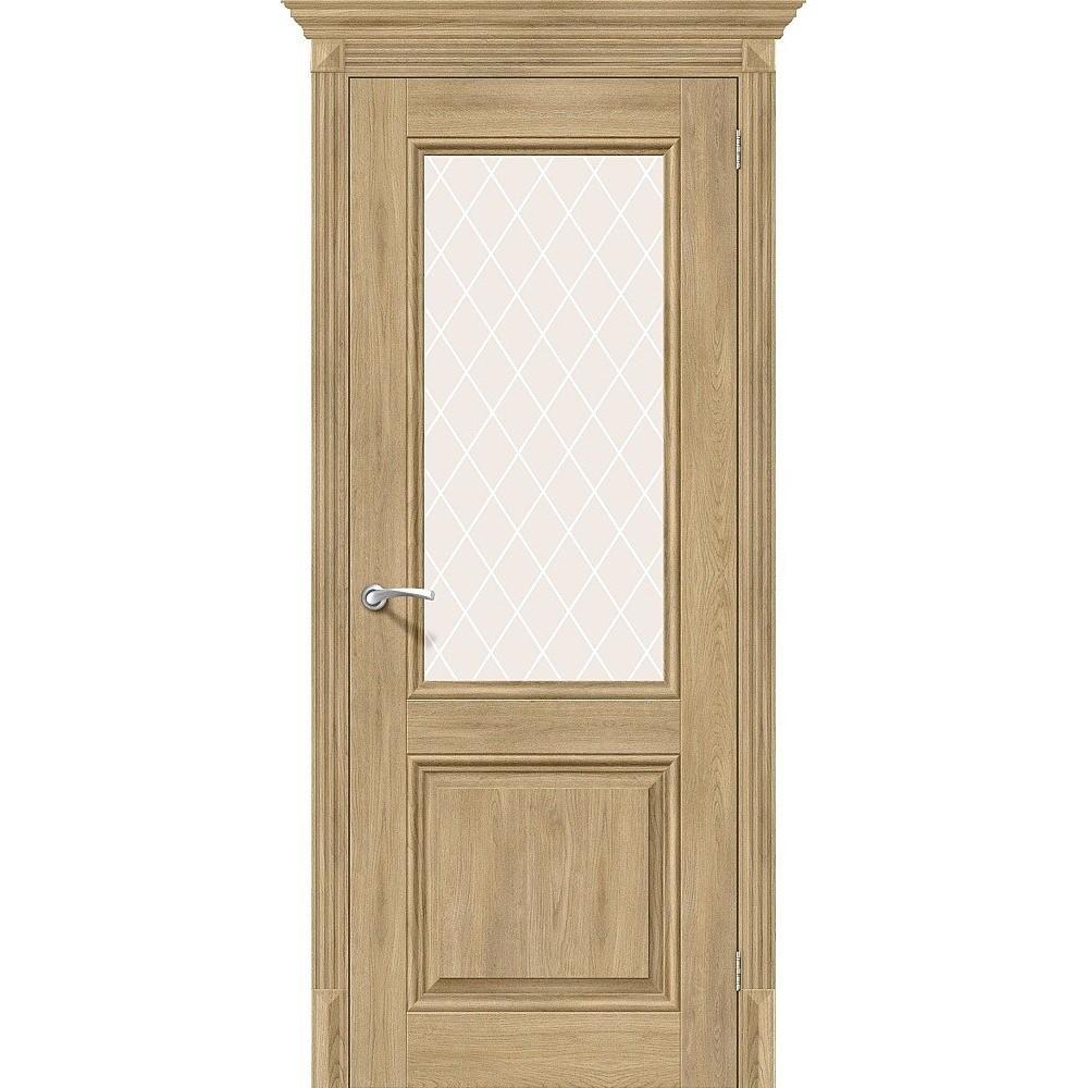 Межкомнатная дверь Классико-33 Organic Oak/White Сrystal