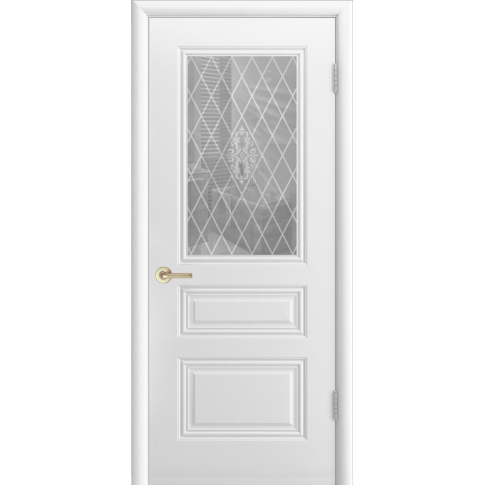 Межкомнатная дверь Трио Грейс B1 Эмаль Белая СТ