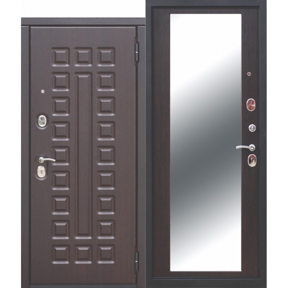 Входная металлическая дверь 10 см МОНАРХ Зеркало Венге